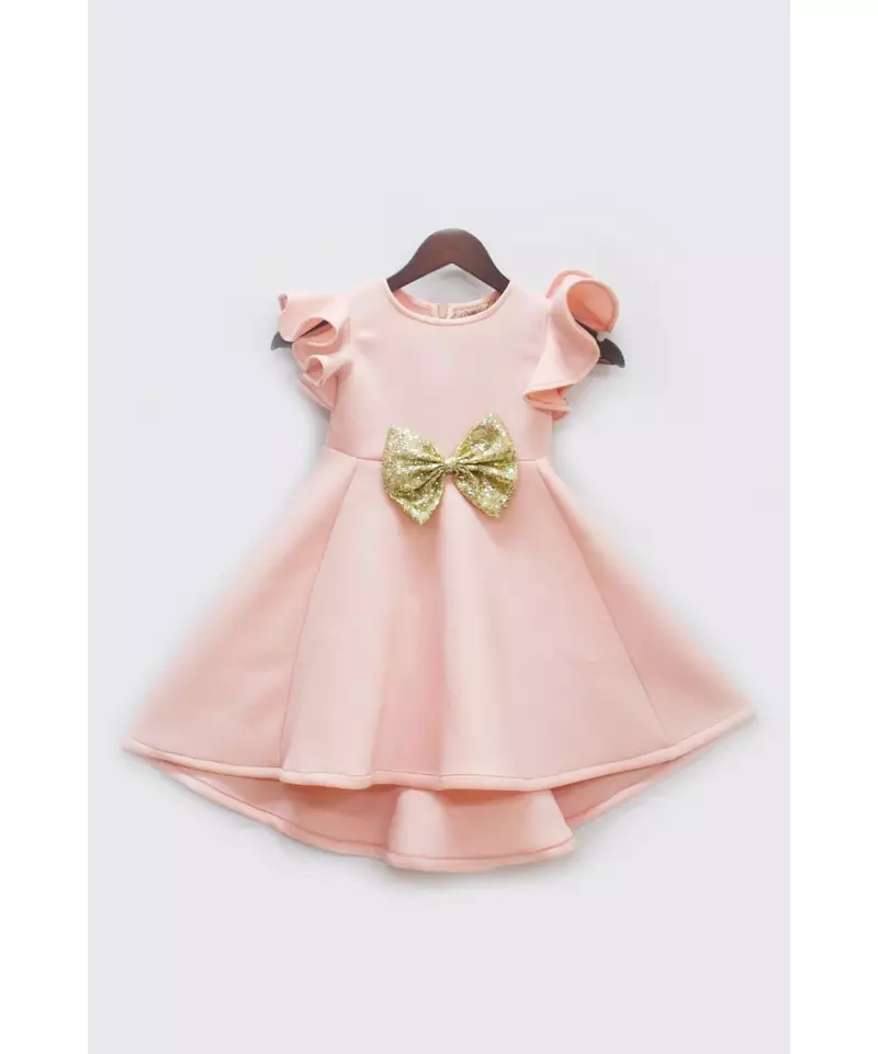 Pink cotton High Low Dress