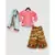 Pink Silk Kurti with Embroidery Sharara and Organza Dupatta
