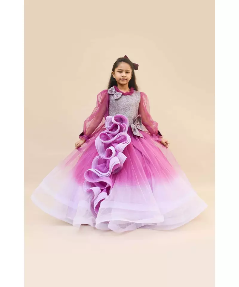 Purple Shimmer and Net Gown