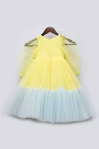 Black Organza Frill Dress