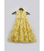 Blue Velvet Crop Top With Yellow Embroidery Lehenga