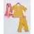 Yellow Printed Kurti Salwar with Pink Dupatta