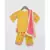 Yellow Printed Kurti Salwar with Pink Dupatta