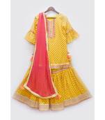 Red Printed Kurti Sharara