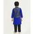 Blue and Black Embroidery Ajkan with Black Pant Set