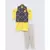 Blue Embroidery Velvet Jacket with Yellow Kurta Set