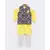 Blue Embroidery Velvet Jacket with Yellow Kurta Set