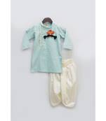 Blue Kurta and Off white Dhoti