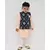 Dark Blue Rubber Print Jacket with pink Kurta and Pant