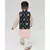 Dark Blue Rubber Print Jacket with pink Kurta and Pant