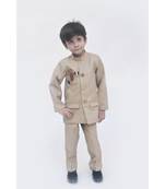 Nevy Blue Self Kurta And Jacket With Salwar