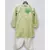 Green Kurta with Peacock Motif and Dhoti Set