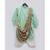 Green Kurta with Printed Drape and Salwar Set