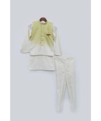 Black Ajkan With Off White Chudidar 1