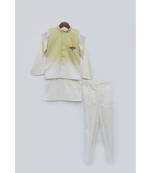 Black Ajkan With Off White Chudidar