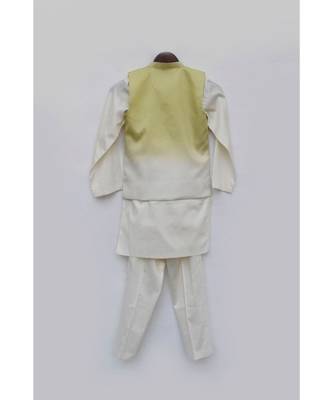 Black Ajkan With Off White Chudidar 3