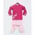 Hot Pink Jacket with Baby Pink Kurta and Salwar