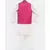 Hot Pink Mirror Jacket with Pink Kurta and Pant