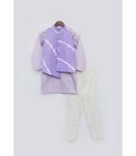 Purple Plain Nehru Set