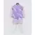 Lilac Leheriya Nehru Jacket Set