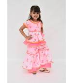 pink Gotta Jacket with Kurta and Pant