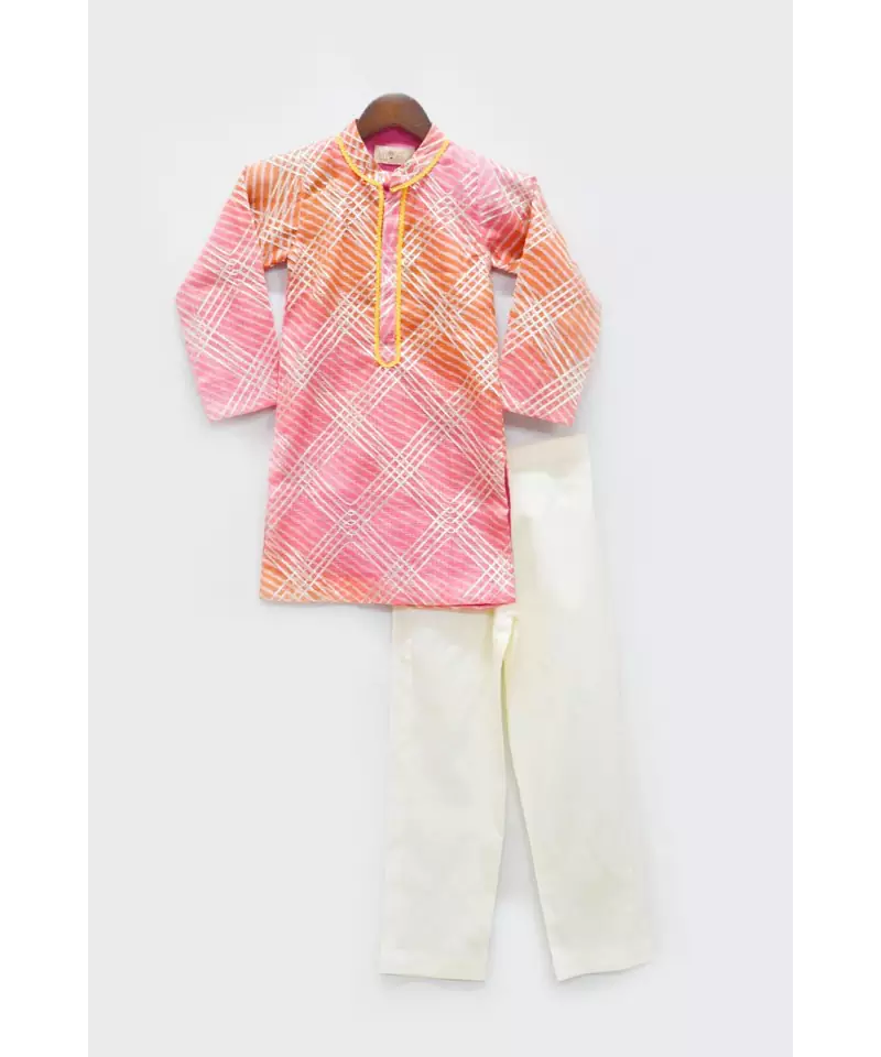 Pink Kotta Cotton Kurta with Pant