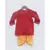 Red Silk Kurta with Yellow Printed Dhoti