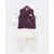 Wine Mirror Work Jacket with Kurta Pant