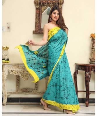  cotton printed   saree with   blouse 3