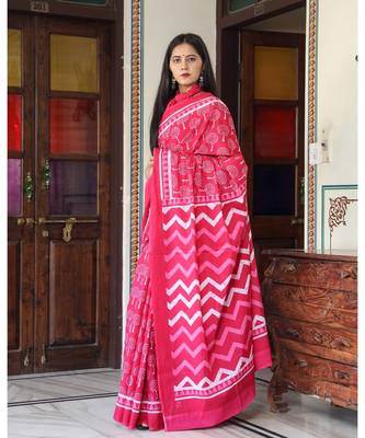  cotton printed   saree with   blouse 3