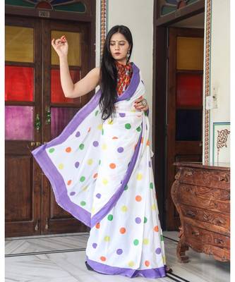  cotton printed   saree with   blouse 3