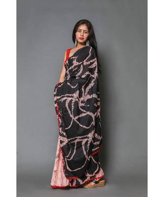  cotton printed   saree with   blouse 3