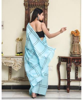  cotton printed   saree with   blouse 5