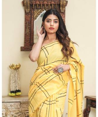  cotton printed   saree with   blouse 2