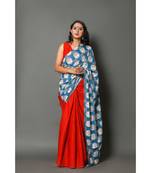  cotton printed   saree with   blouse