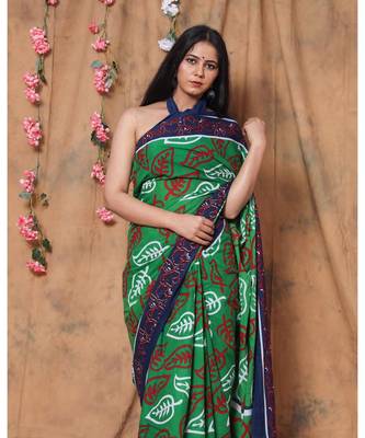  cotton printed   saree with   blouse 4