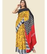  cotton printed   saree with   blouse