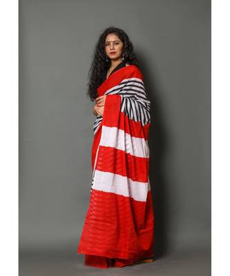  cotton printed   saree with   blouse 3