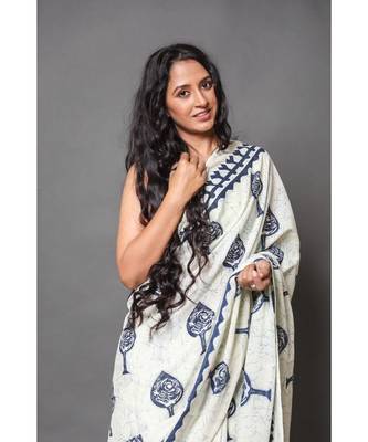  cotton printed   saree with   blouse 4