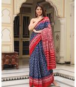  cotton printed   saree with   blouse