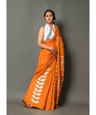  cotton printed   saree with   blouse 3