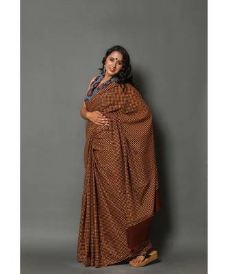  cotton printed   saree with   blouse 4
