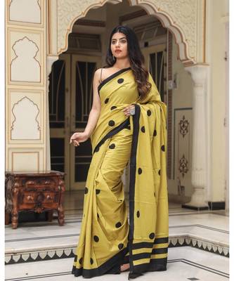  cotton printed   saree with   blouse 3