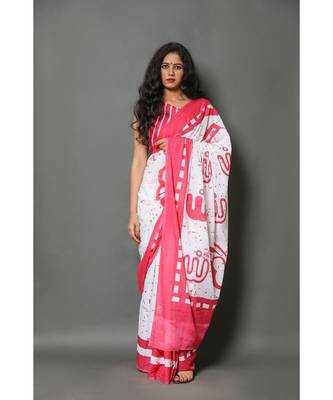  cotton printed   saree with   blouse 3