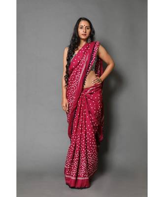  cotton printed   saree with   blouse 1
