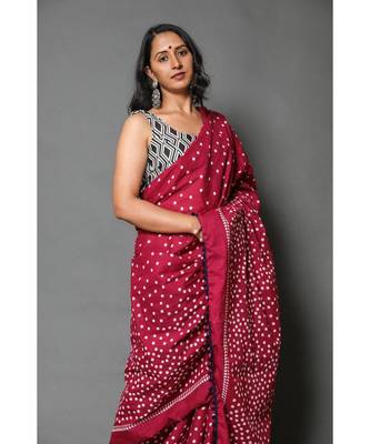  cotton printed   saree with   blouse 4