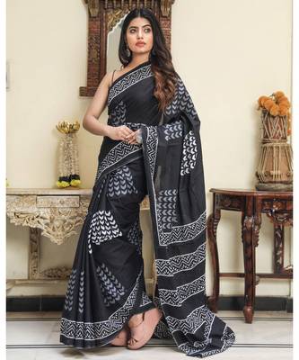  cotton printed   saree with   blouse 3