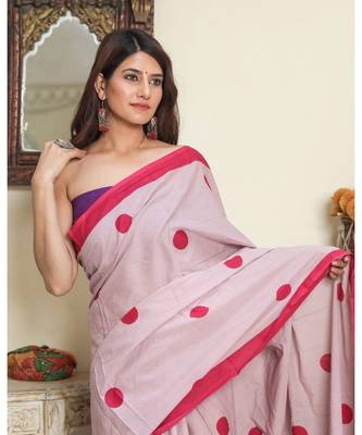  cotton printed   saree with   blouse 2