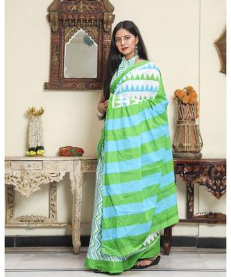  cotton printed   saree with   blouse 4