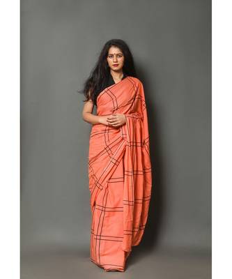  cotton printed   saree with   blouse 1